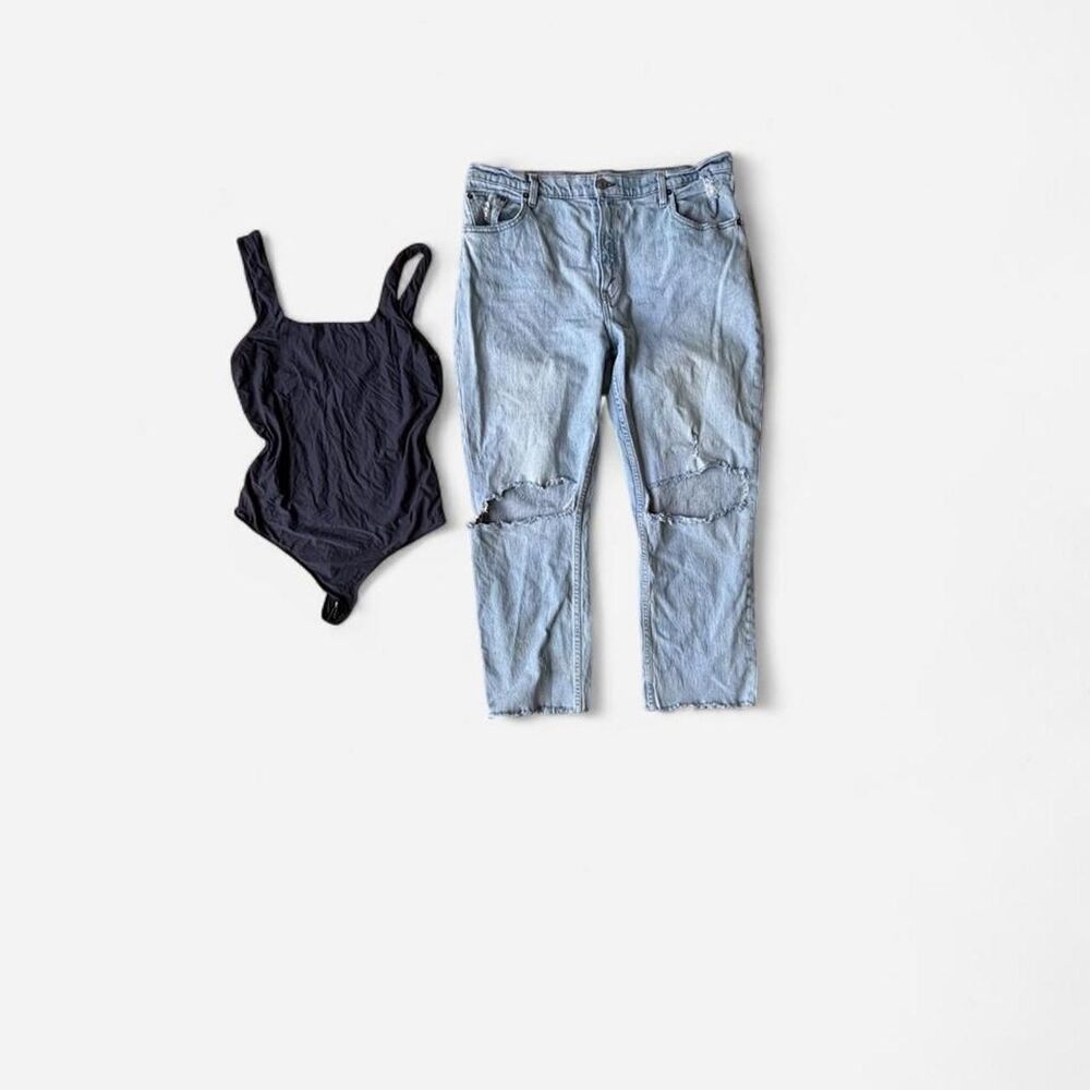 Abercrombie-fitch Women's Blue and Grey Jeans
